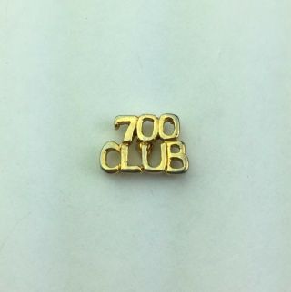 Vintage Gold Tone 700 Club Hat Lapel Pin Tie Tack 1/2 "