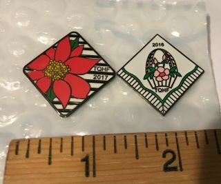 The Quilters Hall Of Fame 2 Pins 2016 & 2017 Quilting Marie D.  Webster Tqhf