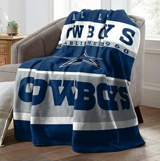 Dallas Cowboys Fans Soft Fleece Warm Throw Blanket For Couch Sofa Bed Chair