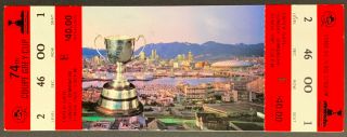 1986 Grey Cup Cfl Football Full Ticket Bc Place Eskimos Vs Hamilton Ti - Cats