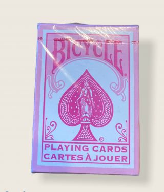 Bicycle 808 - R - Pnk Playing Cards Old Stock Poker Size Us Playing Pink