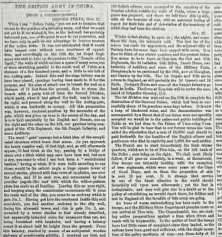Chinese Opium War - British Army In Peking Indepth Two (2) 1860 Newspapers