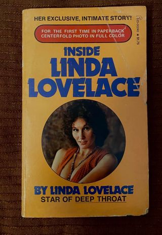 Inside Linda Lovelace 1973 1st Edition - Attached Centerfold Paperback Book
