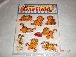 Vintage Garfield Large Puffy Stickers,  Kat 