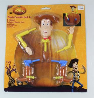2012 Disney Pixar,  Woody,  5 Piece Pumpkin Push In Decorating Kit,  Still