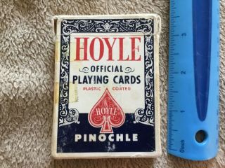 Vintage Hoyle Official Playing Cards Pinochle Plastic Coated Nevada Finish
