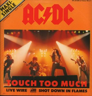 Ac/dc Touch Too Much 12 Inch Vinyl Germany Atlantic 1979 3 Track Limited Edition