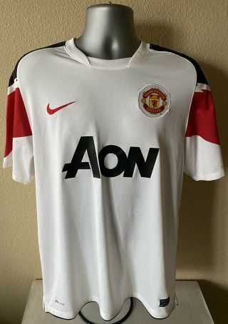 Wayne Rooney Manchester United 2010 - 2011 Nike Aon Jersey Sz Large