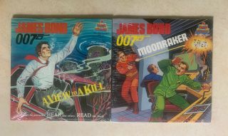 James Bond 007 Moonraker & View To Kill Kid Stuff 7 " Vinyl Record Read - A - Long