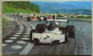 Brabham Ford 1974 Austrian Grand Prix Greetings Card Michael Turner Artwork