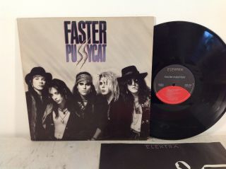 Faster Pussycat - Self Titled - Elektra 1987 Glam Hard Rock Vg,