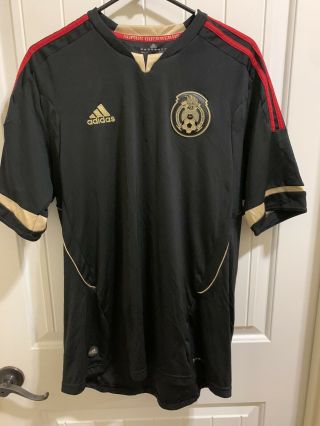 Mens Adidas Mexico 2014 World Cup Brazil Soccer Jersey Large Climacool Black