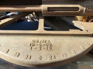 Pat.  1909 / 1912 Stanley Miter Box with Disston Saw.  saw covered in grease 2