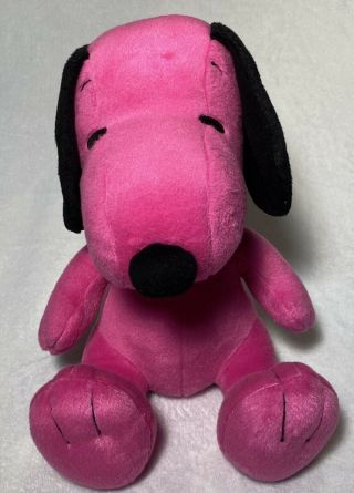 Peanuts Snoopy Dog Pink Plush Stuffed Animal Toy 14”