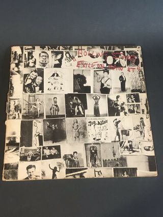 1972 The Rolling Stones Exile On Main Street Double Vinyl 33 Rpm Record