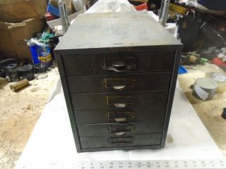 Machinist Tool Lathe Mill Machinist Metal Bench Top Part Case Cabinet Steam Punk