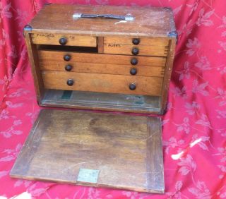 Vintage Moore And Wright Toolmaker Chest Or Cabinet Good Condion