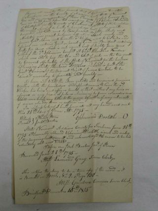 1815 Doolittle Land Property Plan Survey Shoreham Vt History Handwritten Vtg