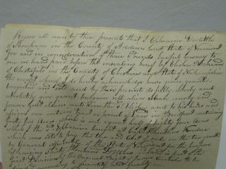 1815 Doolittle Land Property Plan Survey Shoreham Vt History Handwritten Vtg 2