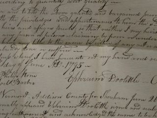 1815 Doolittle Land Property Plan Survey Shoreham Vt History Handwritten Vtg 3