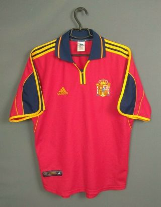 Spain Jersey 1999 2001 Home Medium Shirt Football Soccer Adidas Ig93