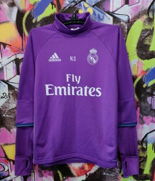 Real Madrid Football Soccer Longsleeve Jersey Training Top Adidas 2016 Mens M