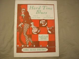 Hard Time Blues Sheet Music Black Americana 1927