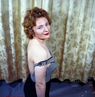 Vintage 1960s Color Negative - Sexy Pinup Girl - Pretty Blue Eyes T940984