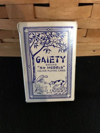 Gaiety " 54 Models Colour Playing Cards No.  202a Nude Women Vintage