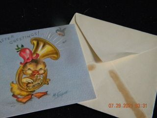 Vintage 1947 Rust Craft Marjorie Cooper Easter Card With Envelope