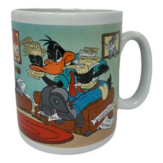 Vintage 1994 Warner Bros Looney Tunes Daffy Duck Coffee Mug