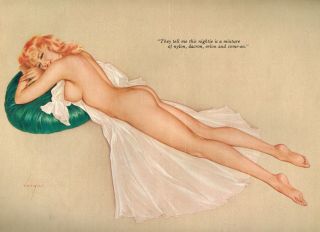 Playboy Alberto Vargas Pin Up Art Illustration July 1962 Single Page