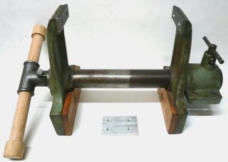 Rare Vintage Sheldon Universal Rotating Turret Bench Vise Wood 7 X 8 Metal 3 X 8