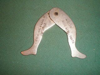 Vintage Small 2 5/8 " Lady Leg Caliper Advertising Miller Auto Repl.  Parts