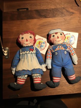 Vintage Raggedy Ann & Andy Bean Bag Doll Toy 1991 Macmillan