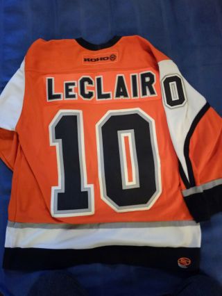 Koho Nhl Authentic Philadelphia Flyers Jersey Orange Size Xl John Leclair