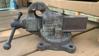 Vintage Reed No.  203 Machinists Bench Vise 3 " Jaws Swivel Base Usa Made