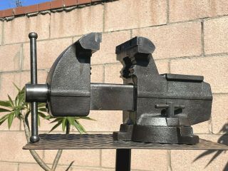 WILTON 645 BENCH VISE 5  JAWS,  WITH SWIVEL BASE & PIPE GRIP 42 LBS VICE USA 2