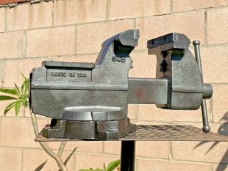 WILTON 645 BENCH VISE 5  JAWS,  WITH SWIVEL BASE & PIPE GRIP 42 LBS VICE USA 3