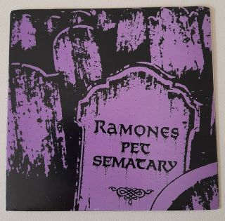 The Ramones Pet Sematary Pic Sleeve Only - Withdrawn Australian Issue Rare