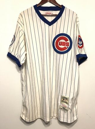 Mitchell Ness Mens Ryne Sandberg 1984 Chicago Cubs Jersey Sz 54 Baseball White