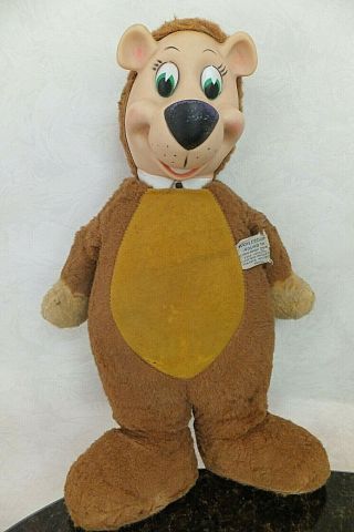 Vintage 1959 Huckleberry Hound 18 " Stuffed Yogi Bear Knickerbocker Toy Company