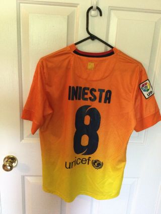 Nike 2012 - 13 Iniesta S Fc Barcelona Away Shirt Jersey Lfp Make Me An Offer