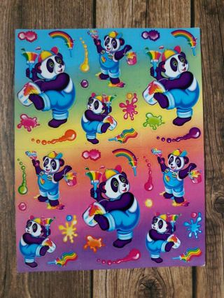 Lisa Frank Sticker Sheet Painter Panda S271