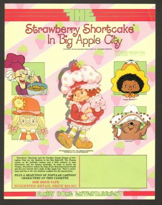 Strawberry Shortcake In Big Apple City Family Home Entertainment Flyer Licensees