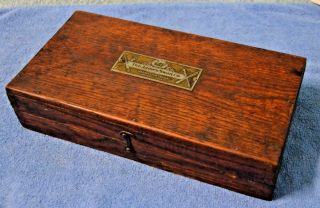 Rare Antique James Swan Woodworking Auger Drill Bits Set In Wood Case