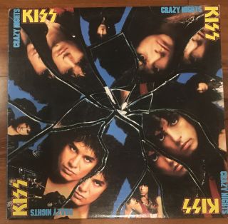 Kiss Crazy Nights Lp 832 626 - 1 With Kiss X - Posed Ad Insert Canada 1987