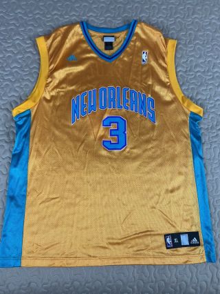 Chris Paul Orleans Hornets Adidas Basketball Jersey Yellow Mens Sz Xl Nba