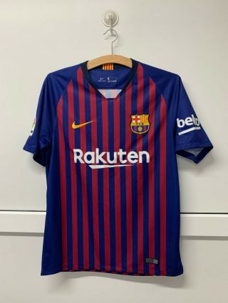 Nike Fc Barcelona Home Shirt Jersey 2018 - 2019 Size M