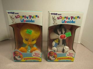 Looney Tunes Lovables /squeezables Tweety & Sylvestser Tyco Baby